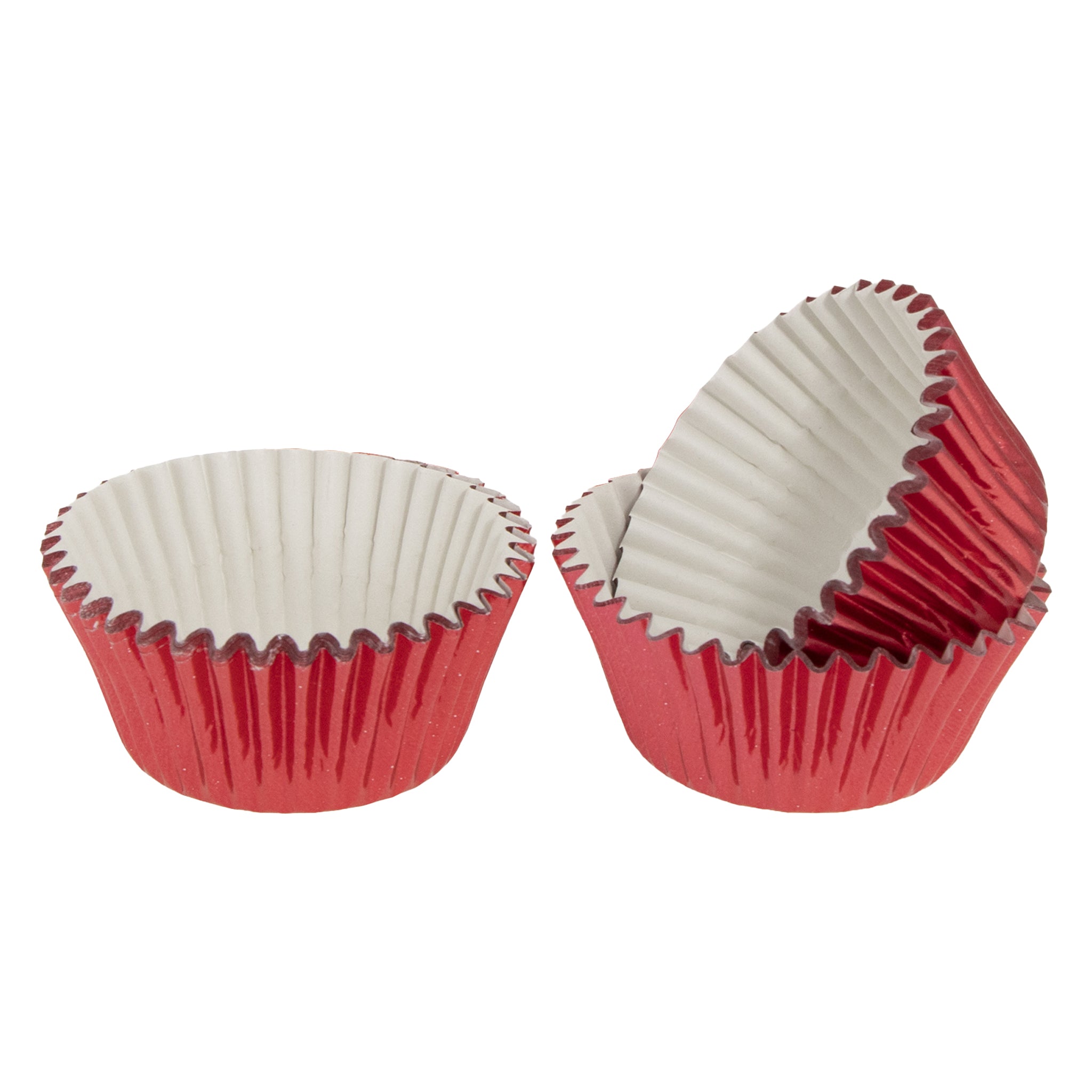 REGENT CAKE CUPS METALLIC  RED FOIL 50PK, 50X32.5MM