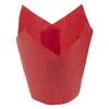 REGENT TULIP MUFFIN CUPS RED GREASE PROOF PAPER 25 PCS, (80/50MM DIAX90MM)