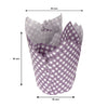REGENT TULIP MUFFIN CUPS PURPLE WITH WHITE CHECKS GREASE PROOF PAPER 25PK, 80/50MM DIA
