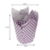 REGENT CAKE CUPS PURPLE TULIP WITH WHITE CHECKS GREASE PROOF PAPER 25 PCS, (80/50MM DIAX90MM)