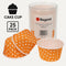 REGENT CUPCAKE CUPS ORANGE WITH WHITE DOTS PET LINED 25 PCS, (50/70MM DIAX39MM)