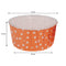 REGENT CUPCAKE CUPS ORANGE WITH WHITE DOTS PET LINED 25 PCS, (50/70MM DIAX39MM)