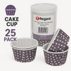 REGENT CUPCAKE CUPS PURPLE WITH WHITE DOTS PET LINED 25PK, 70MM DIAX35MM