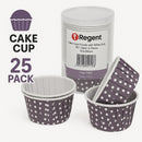 REGENT CUPCAKE CUPS PURPLE WITH WHITE DOTS PET LINED 25 PCS, (50/70MM DIAX39MM)