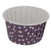 REGENT CUPCAKE CUPS PURPLE WITH WHITE DOTS PET LINED 25PK, 70MM DIAX35MM