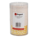 REGENT CAKE/ICE CREAM CUPS YELLOW CHECK PET LINED 25 PCS, (55/44MM DIAX35MM)