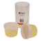 REGENT CAKE/ICE CREAM CUPS YELLOW CHECK PET LINED 25 PCS, (55/44MM DIAX35MM)