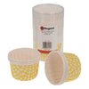 REGENT CAKE/ICE CREAM CUPS YELLOW CHECK PET LINED 25 PCS, (55/44MM DIAX35MM)