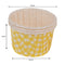 REGENT CAKE/ICE CREAM CUPS YELLOW CHECK PET LINED 25 PCS, (55/44MM DIAX35MM)
