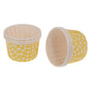 REGENT CAKE/ICE CREAM CUPS YELLOW CHECK PET LINED 25 PCS, (55/44MM DIAX35MM)