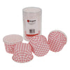 REGENT CAKE/ICE CREAM CUPS PINK CHECK PET LINED 25PK, 55MM DIAX35MM