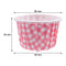 REGENT CAKE/ICE CREAM CUPS PINK CHECK PET LINED 25 PCS, (55/44MM DIAX35MM)
