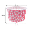 REGENT CAKE/ICE CREAM CUPS PINK CHECK PET LINED 25 PCS, (55/44MM DIAX35MM)