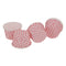 REGENT CAKE/ICE CREAM CUPS PINK CHECK PET LINED 25 PCS, (55/44MM DIAX35MM)