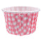 REGENT CAKE/ICE CREAM CUPS PINK CHECK PET LINED 25 PCS, (55/44MM DIAX35MM)