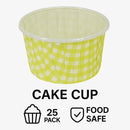 REGENT CAKE/ICE CREAM LIME GREEN CHECK PET LINED 25 PCS, (55/44MM DIAX35MM)