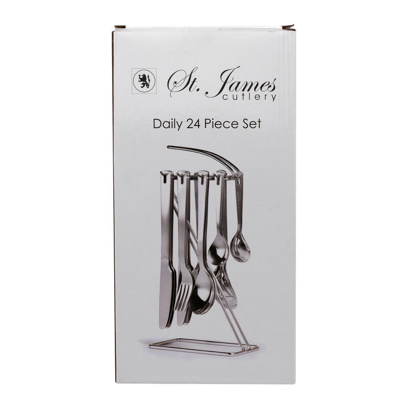 ST. JAMES CUTLERY DAILY 24PK HANGING SET