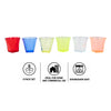 BAR BUTLER COLOURED SHOT GLASSES PLASTIC 6PK, 50ML - 52MM DIA