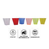 BAR BUTLER COLOURED SHOT GLASSES PLASTIC 6PK, 50ML - 52MM DIA