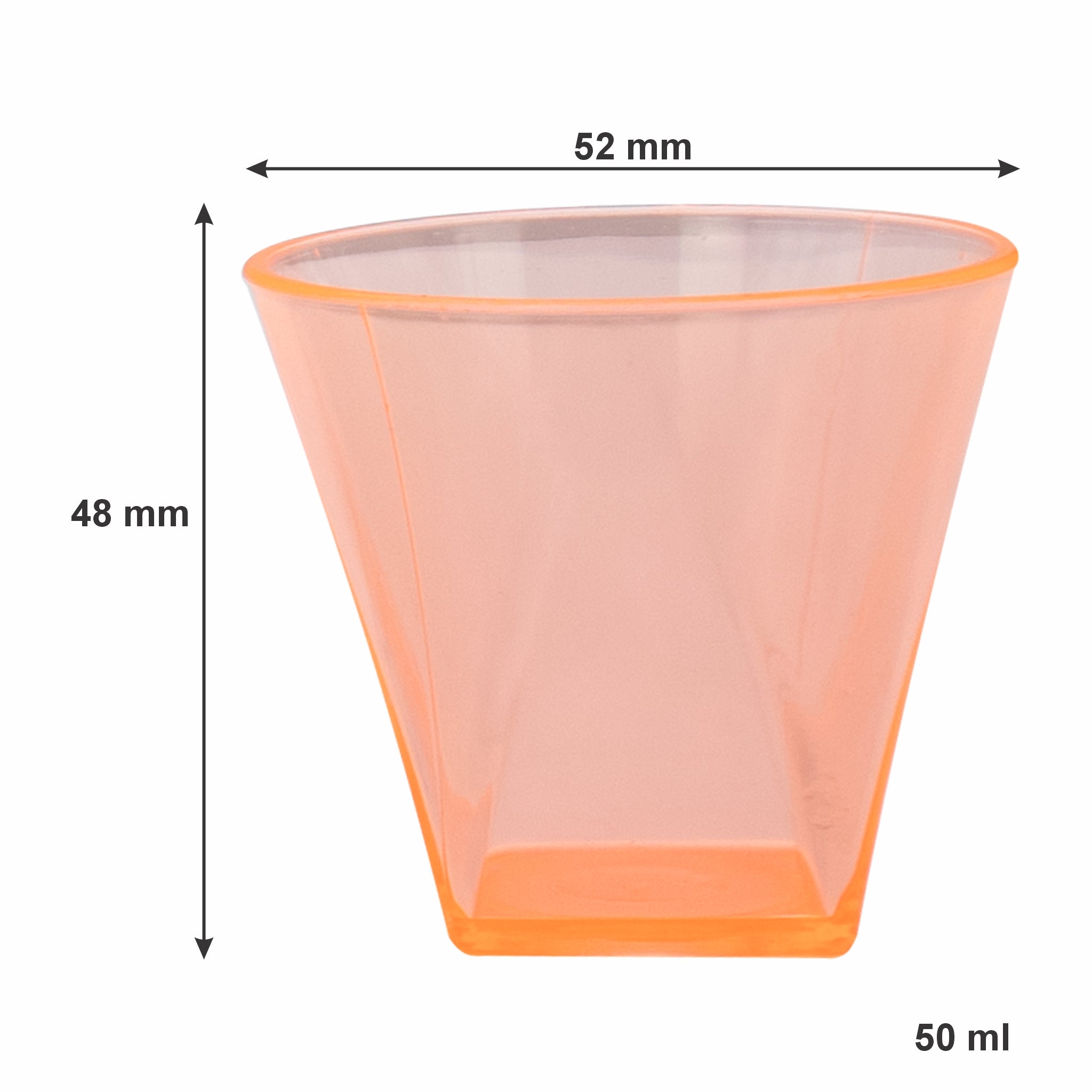 BAR BUTLER COLOURED SHOT GLASSES PLASTIC 6PK, 50ML - 52MM DIA