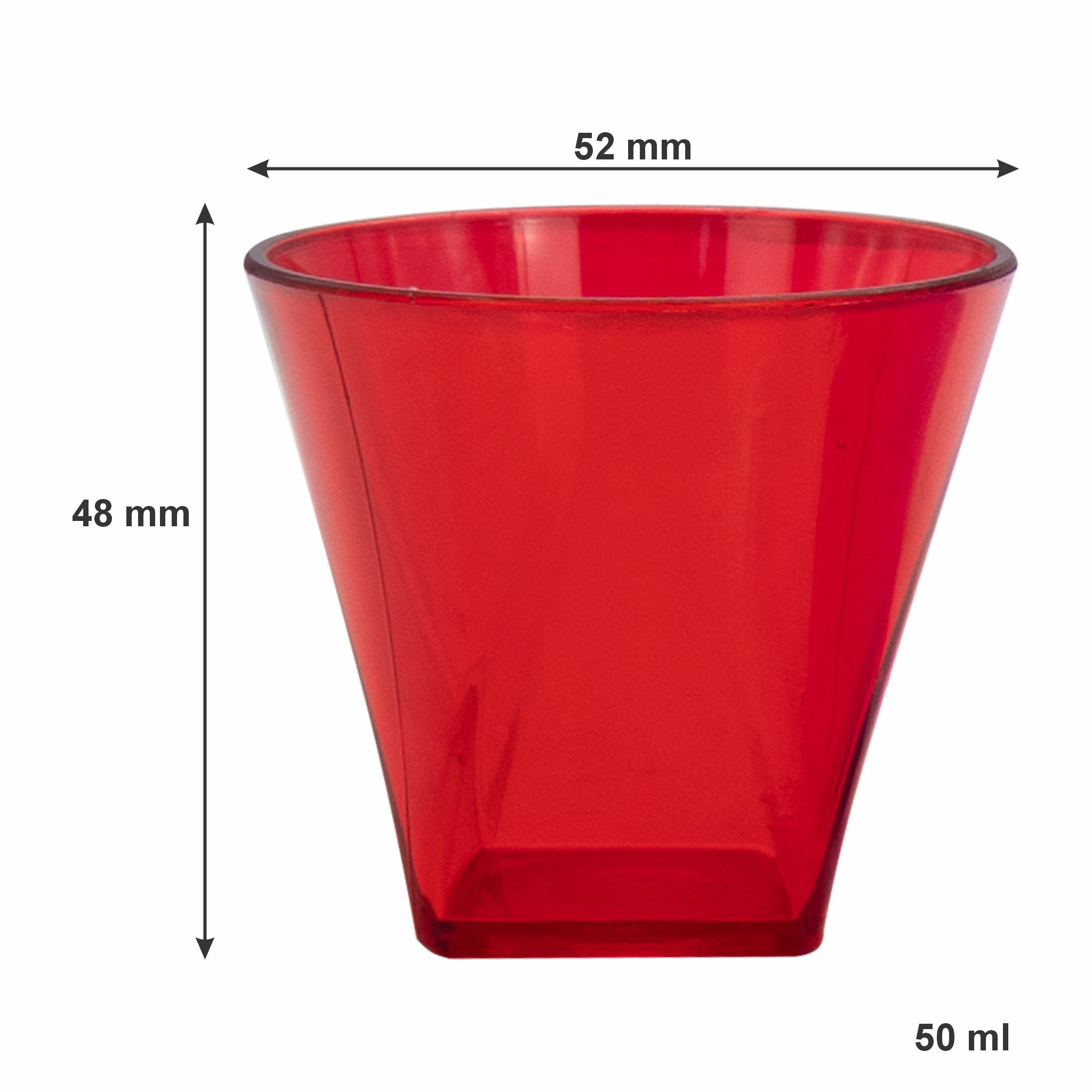 BAR BUTLER COLOURED SHOT GLASSES PLASTIC 6PK, 50ML - 52MM DIA