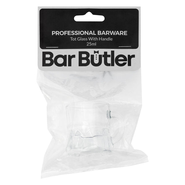 BAR BUTLER TOT GLASS WITH HANDLE, 25ML (43MM DIAX60X45MM)