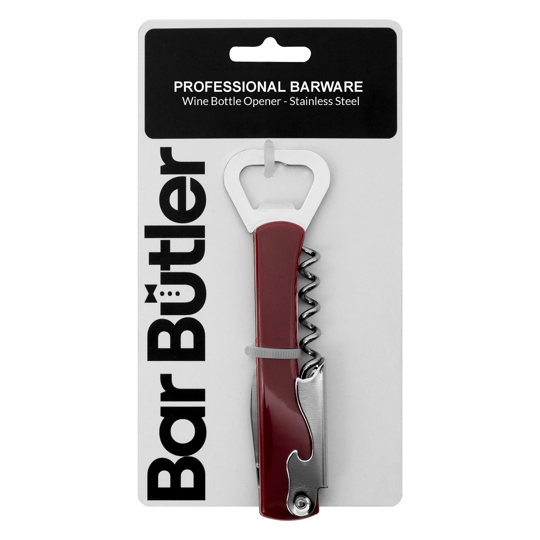 BAR BUTLER WINE & BOTTLE OPENER MAROON