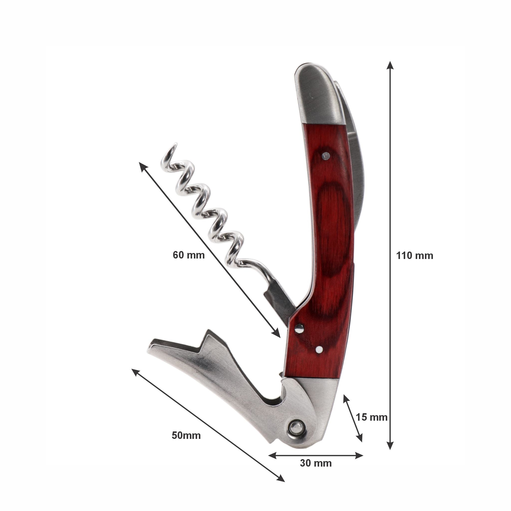 BAR BUTLER HEAVY DUTY WINE BOTTLE OPENER WITH ROSEWOOD FINISH