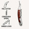 BAR BUTLER HEAVY DUTY WINE BOTTLE OPENER WITH ROSEWOOD FINISH
