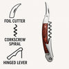 BAR BUTLER HEAVY DUTY WINE BOTTLE OPENER WITH ROSEWOOD FINISH