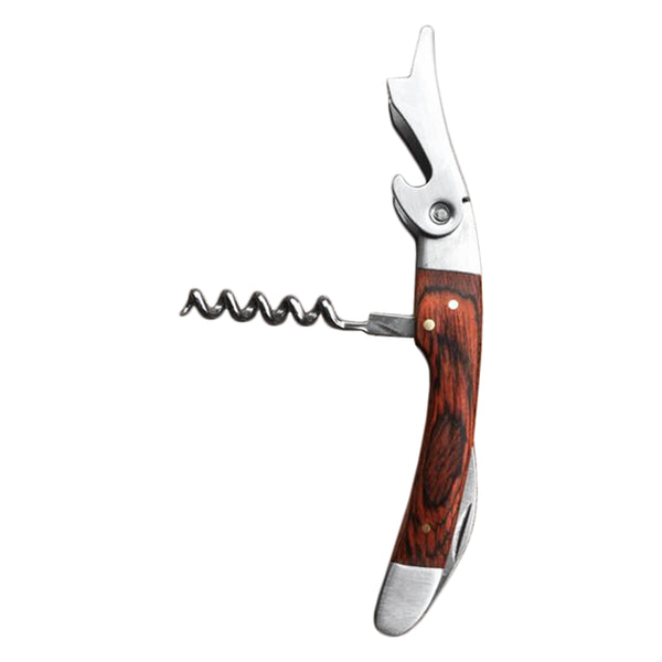 BAR BUTLER HEAVY DUTY WINE BOTTLE OPENER WITH ROSEWOOD FINISH, (110X30X15MM)