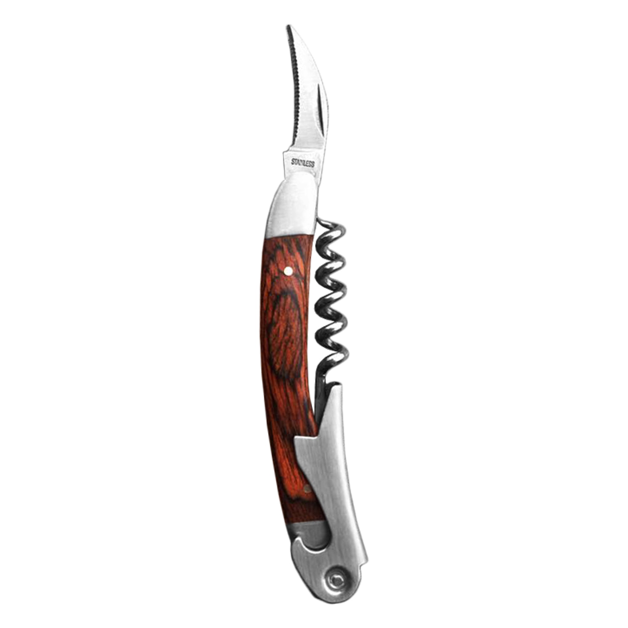 BAR BUTLER HEAVY DUTY WINE BOTTLE OPENER WITH ROSEWOOD FINISH