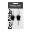BAR BUTLER FREE FLOW POURERS STAINLESS STEEL 2PK, SEAL 30MM DIA