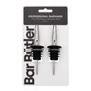 BAR BUTLER FREE FLOW POURER STAINLESS STEEL 2PK, SEAL 24MM DIA