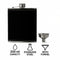 BAR BUTLER HIP FLASK ST STEEL WITH BLACK LEATHERETTE COVER AND FUNNEL, 250ML