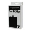 BAR BUTLER HIP FLASK ST STEEL WITH BLACK LEATHERETTE COVER AND FUNNEL, 250ML