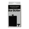 BAR BUTLER HIP FLASK ST STEEL WITH BLACK LEATHERETTE COVER AND FUNNEL, 250ML