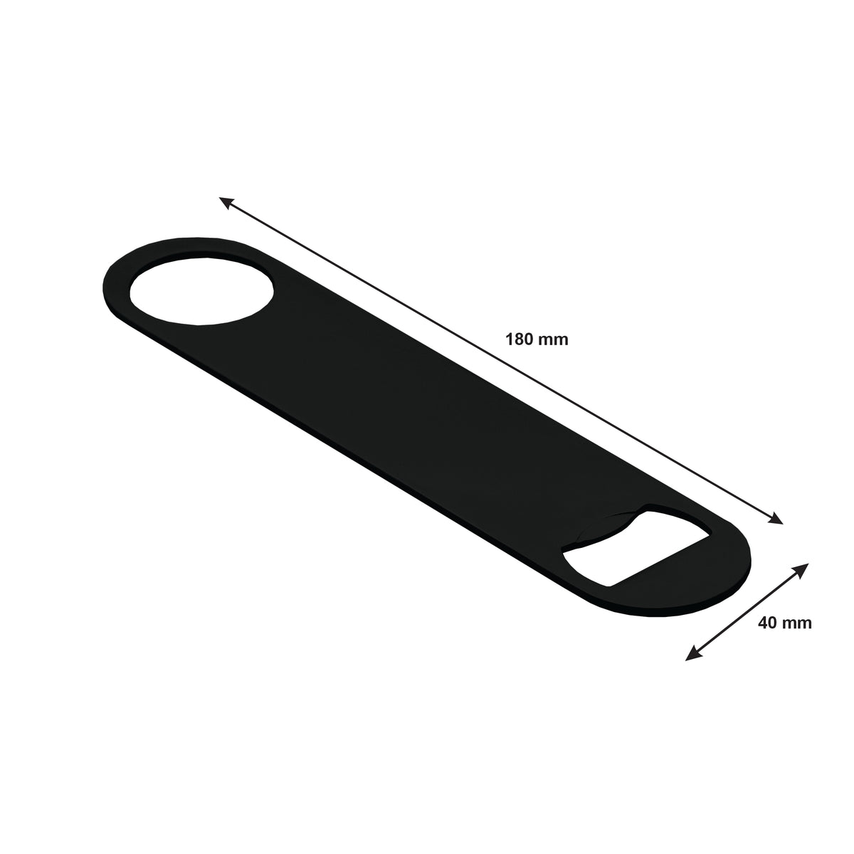 BAR BUTLER BLADE BOTTLE OPENER STAINLESS STEEL BLACK