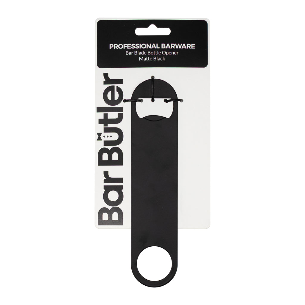 BAR BUTLER BLADE BOTTLE OPENER STAINLESS STEEL BLACK