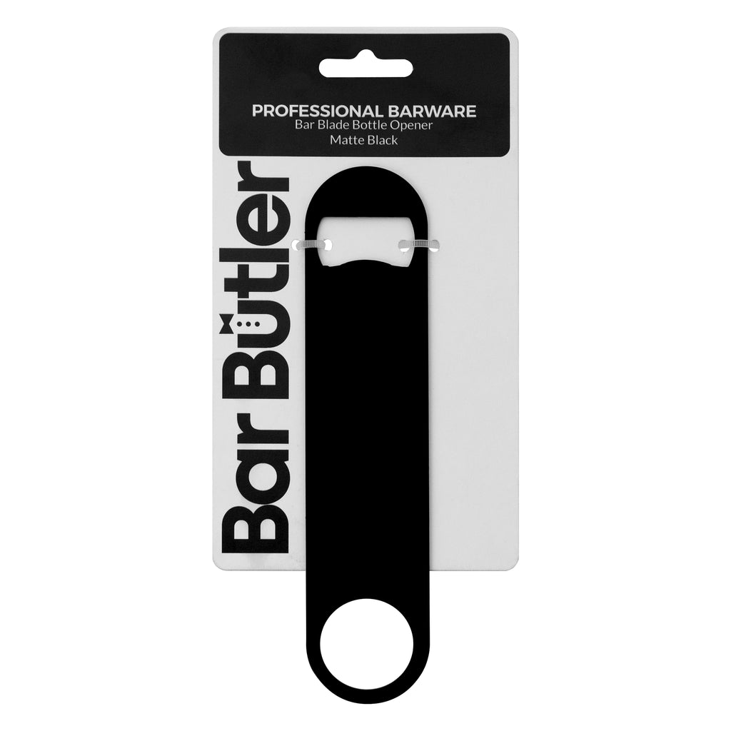 BAR BUTLER BLADE BOTTLE OPENER STAINLESS STEEL BLACK
