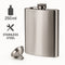 BAR BUTLER HIP FLASK WITH FUNNEL ST STEEL, 250ML