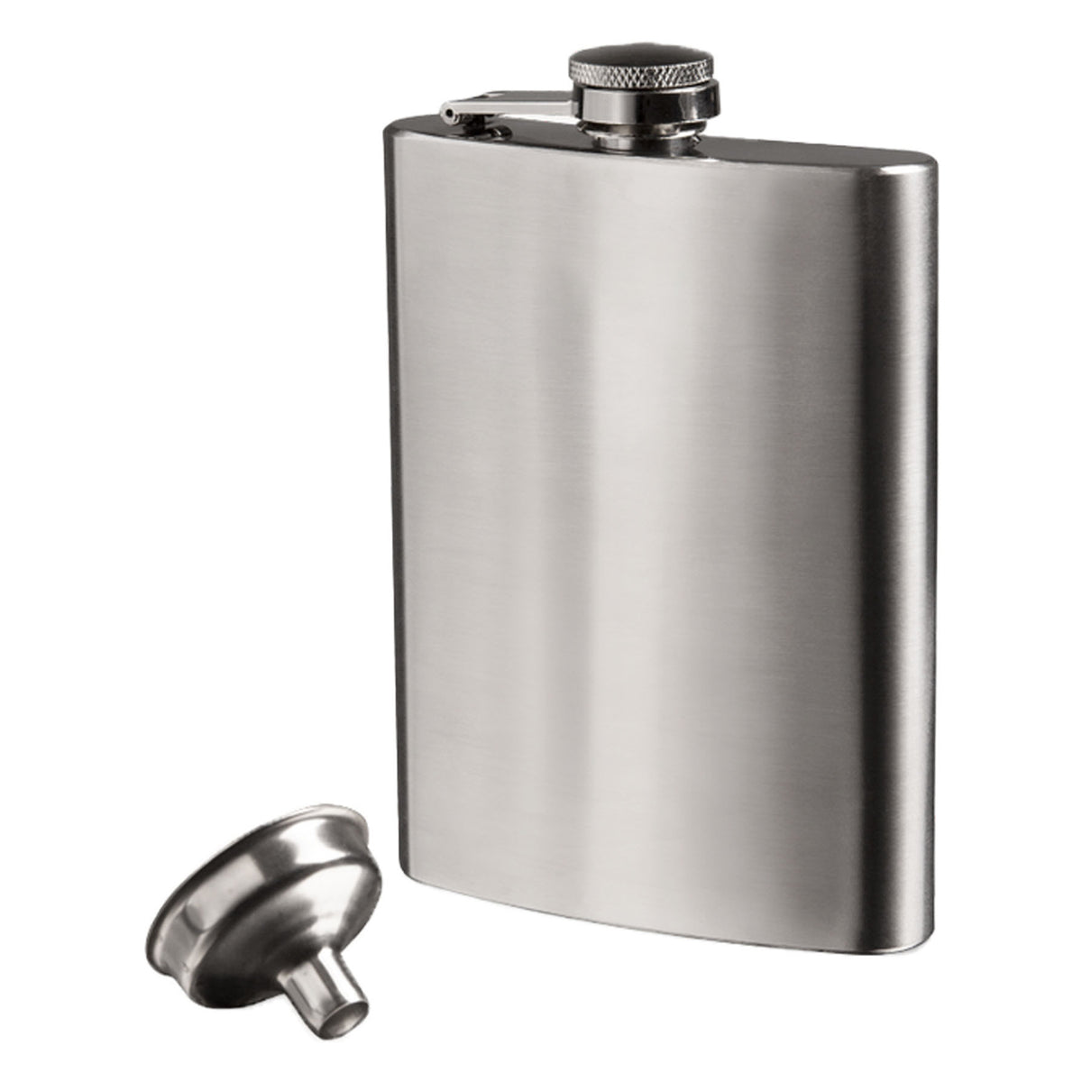 BAR BUTLER HIP FLASK WITH FUNNEL ST STEEL, 250ML