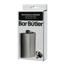 BAR BUTLER HIP FLASK WITH FUNNEL ST STEEL, 250ML
