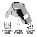 BAR BUTLER CHAMPAGNE STOPPER WITH DOUBLE CLIP ST.STEEL