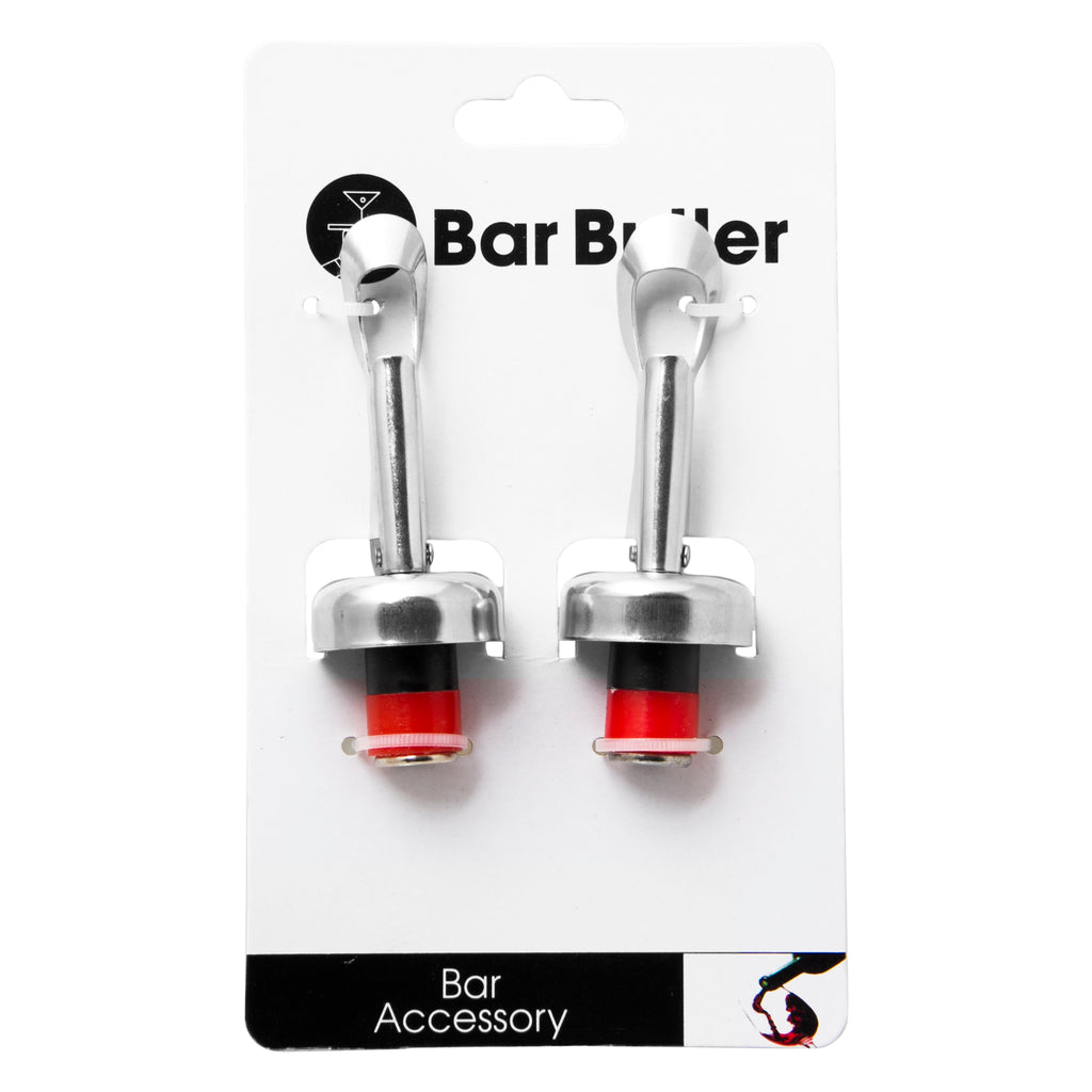 BAR BUTLER BOTTLE STOPPER/FIZZ GUARD STAINLESS STEEL 2PK