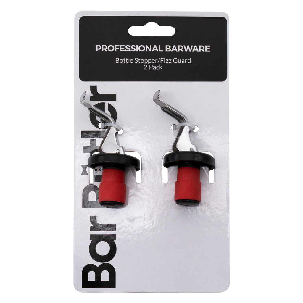 BAR BUTLER BOTTLE STOPPER/FIZZ GUARD ST STEEL 2 PACK
