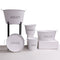 BAR BUTLER ICE BUCKET WITH HANDLES, PLASTIC LINER & LID WHITE & MOTTLED BLACK, 3LT (195MM DIAX230MM)