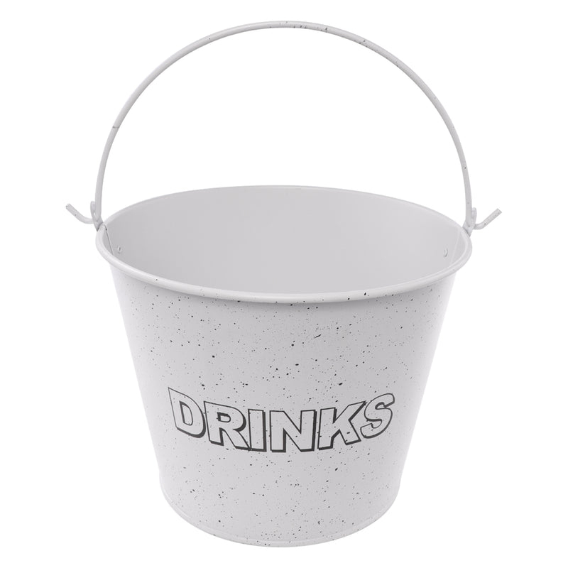 BAR BUTLER ICE BUCKET WITH HANDLE WHITE AND MOTTLED BLACK, 5LT (230MM DIAX180MM)