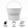 BAR BUTLER ICE BUCKET WITH HANDLE WHITE MOTTLED BLACK, 5L