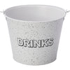 BAR BUTLER ICE BUCKET WITH HANDLE WHITE AND MOTTLED BLACK, 5LT (230MM DIAX180MM)